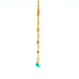 9ct Yellow Gold 6mm x 3mm Evil Eye DC Ball