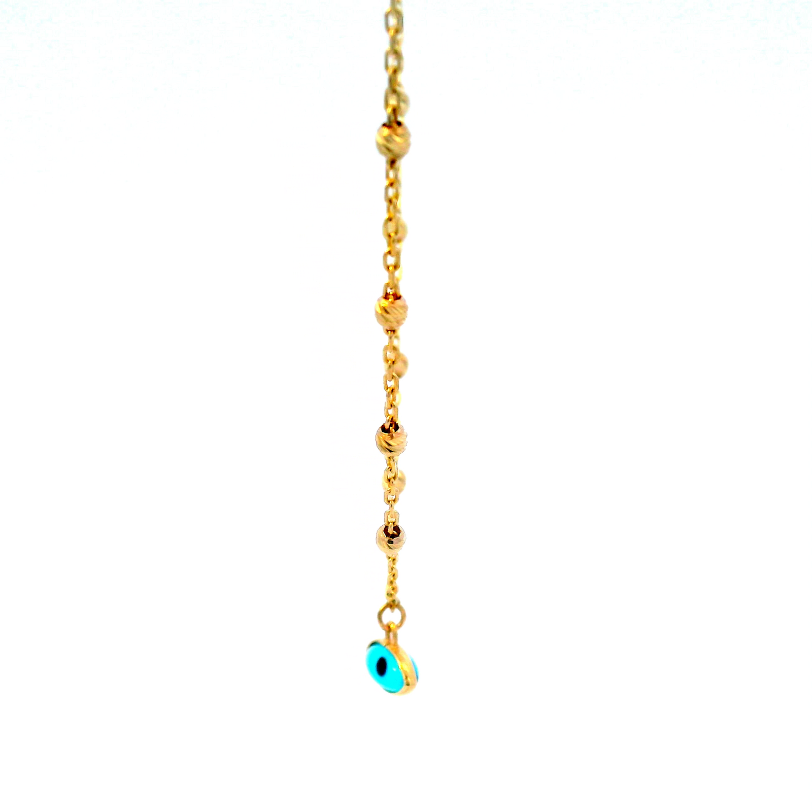 9ct Yellow Gold 6mm x 3mm Evil Eye DC Ball