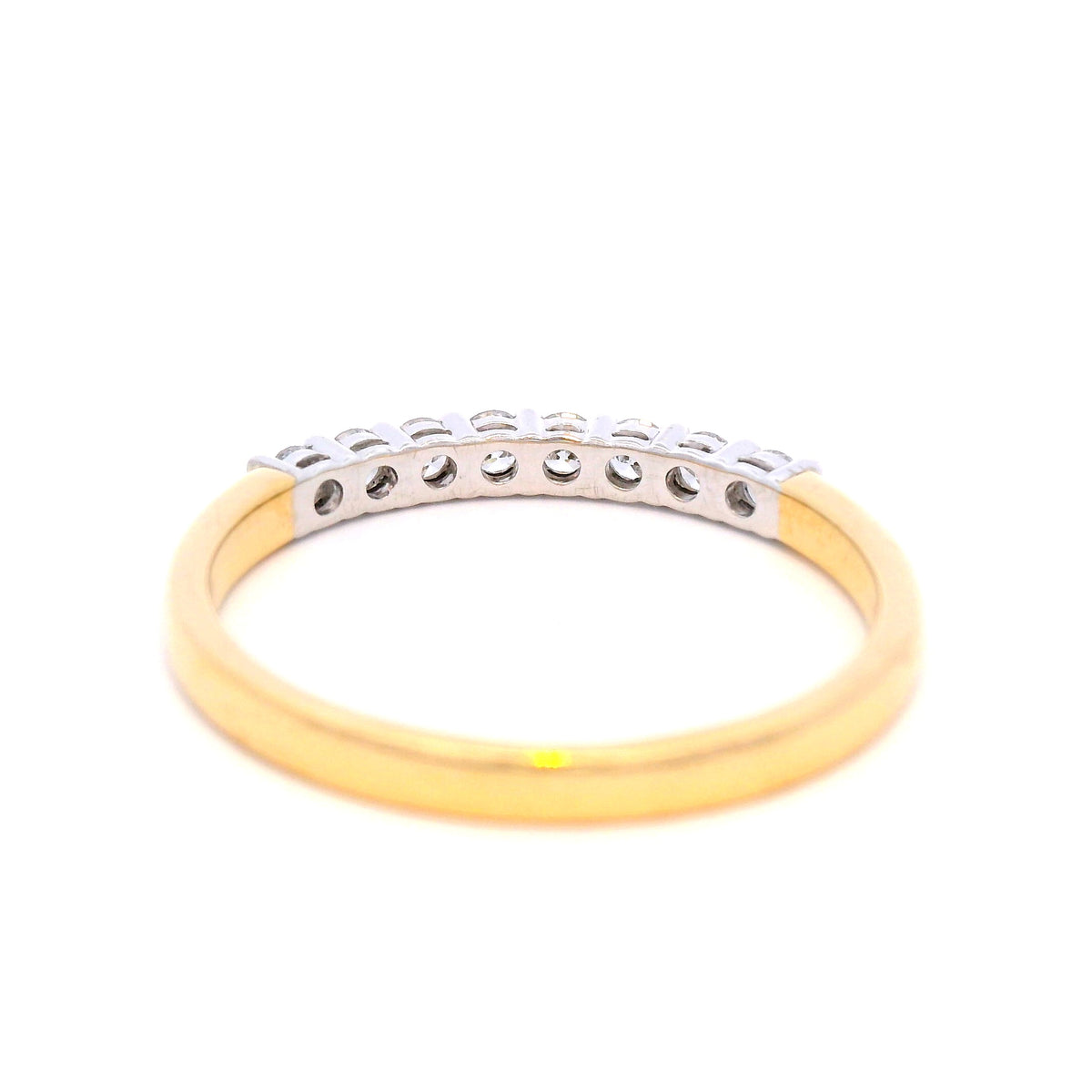 Diamond Claw Set Wedder in 18ct Two-Tone Gold