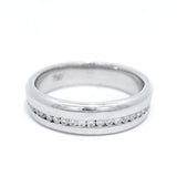 18 CARAT W/G DIA SET WEDDER SET WITH .23CT SMALLS SZ M 1/2