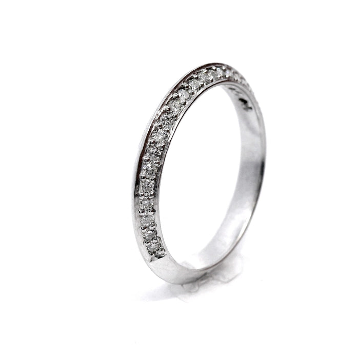 18CT W/G EZIFIT Dia SET WEDDER SZ  O