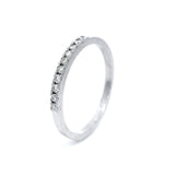 9ct White Gold 0.12ct F/SI2 Diamond Set Wedder
