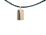Rectangle Tag Pendant In Yellow Gold