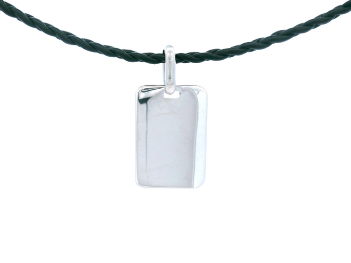 Sterling Silver Rectangle Tag Pendant
