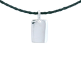 Sterling Silver Rectangle Tag Pendant