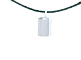 Sterling Silver Rectangle Tag Pendant