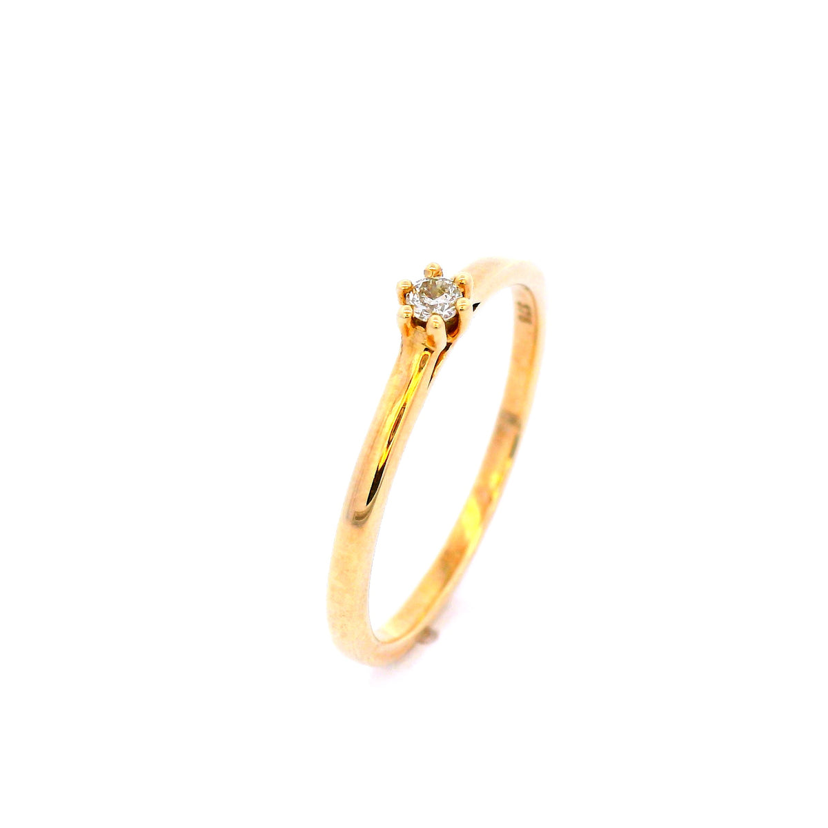 Claw Set Diamond Dress Ring in 9ct Yellow Gold