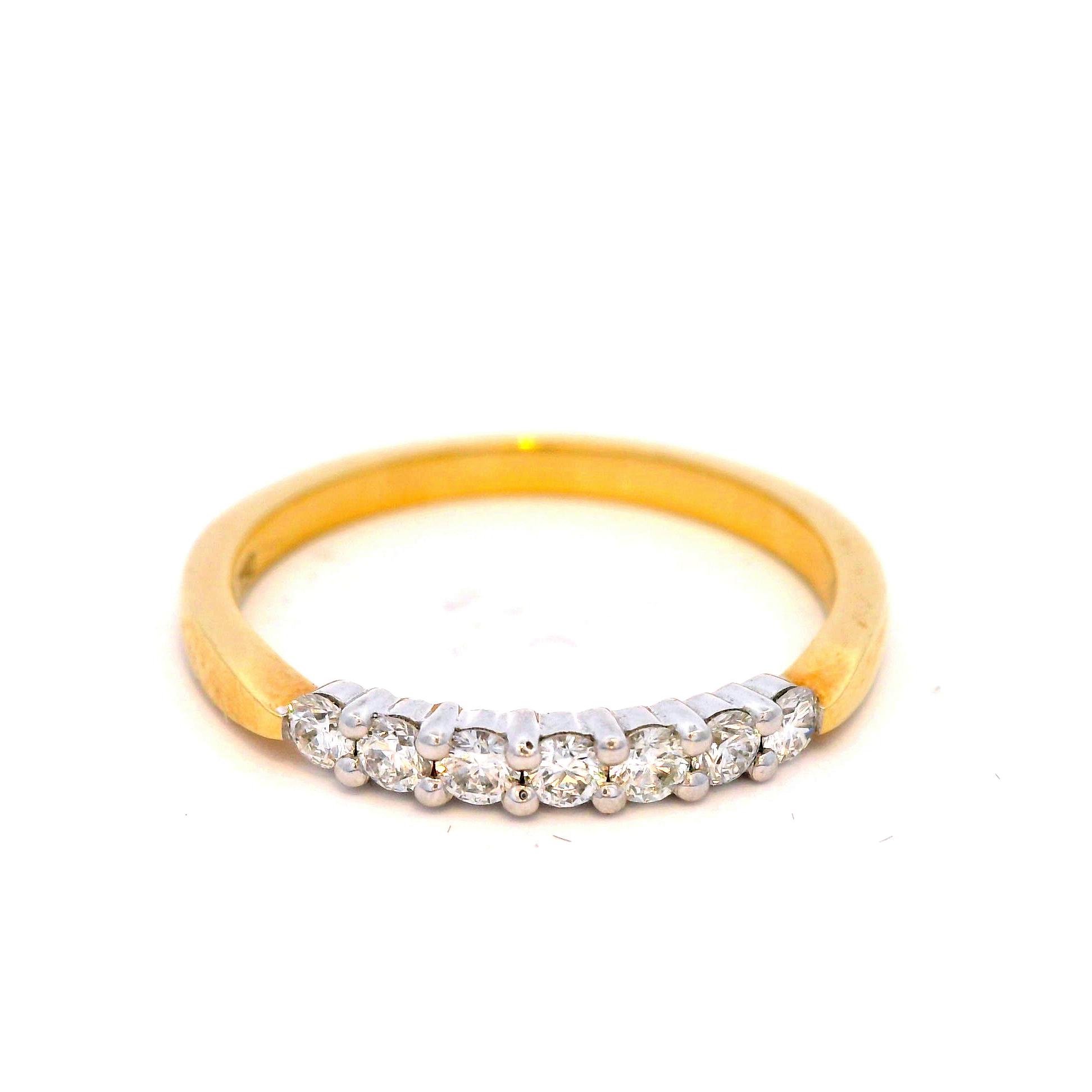 Diamond Set wedding Band in Yellow Gold