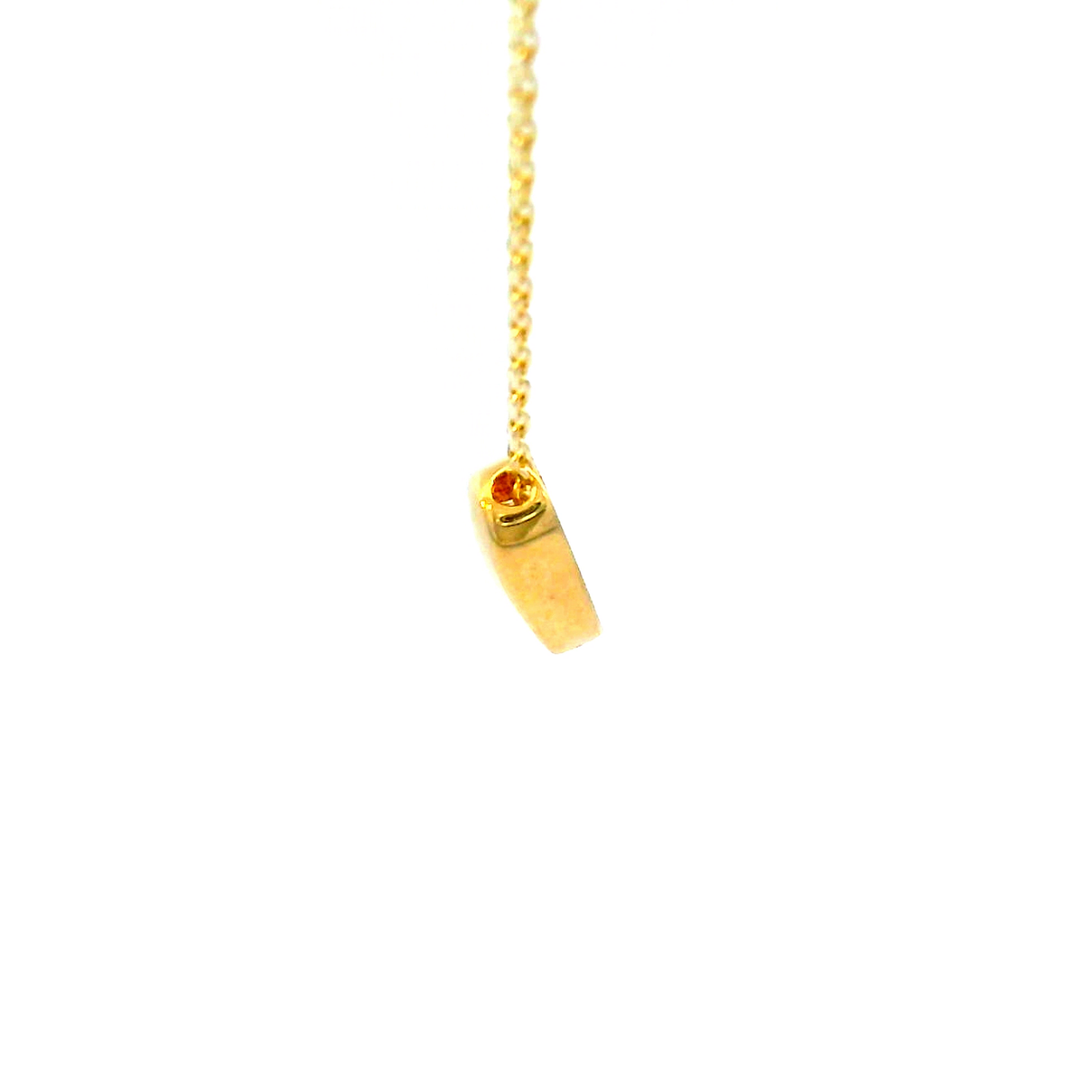 9K Yellow Gold Puff Heart Necklace