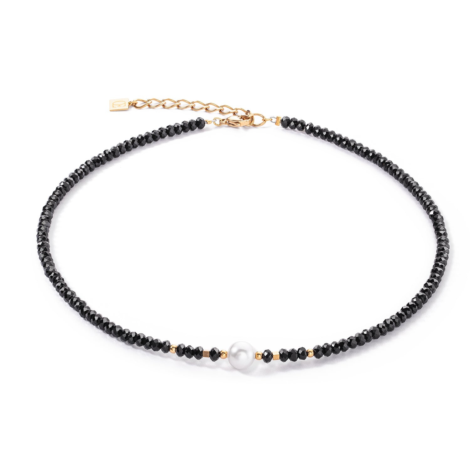 Mystic Black Crystal Pearl Necklace