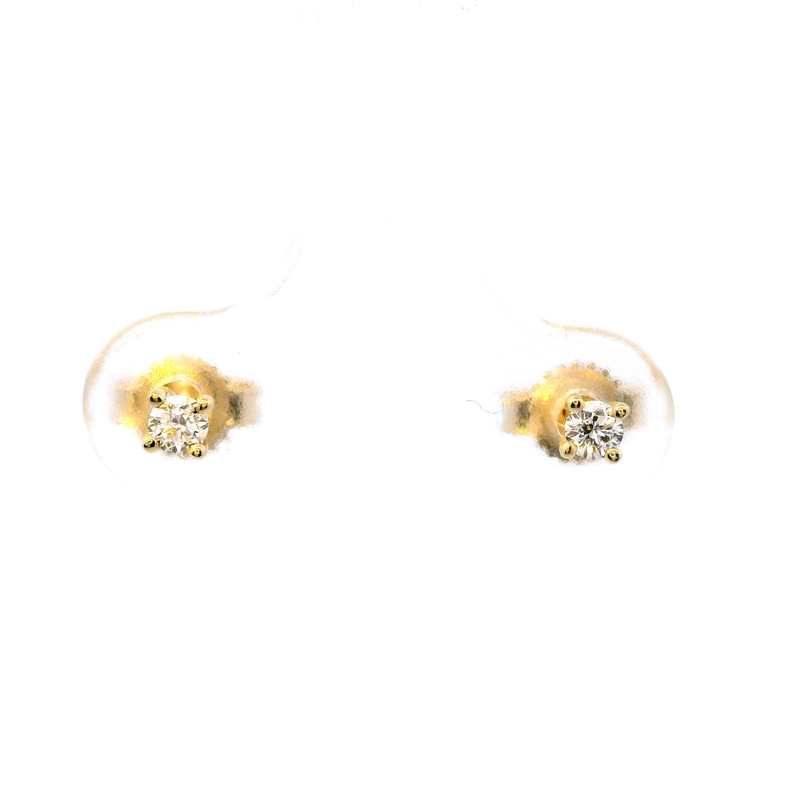 Gold Solitaire Lab Grown Diamond Studs