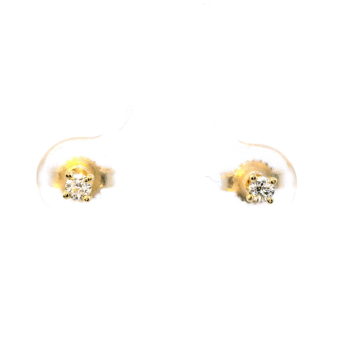 Gold Solitaire Lab Grown Diamond Studs