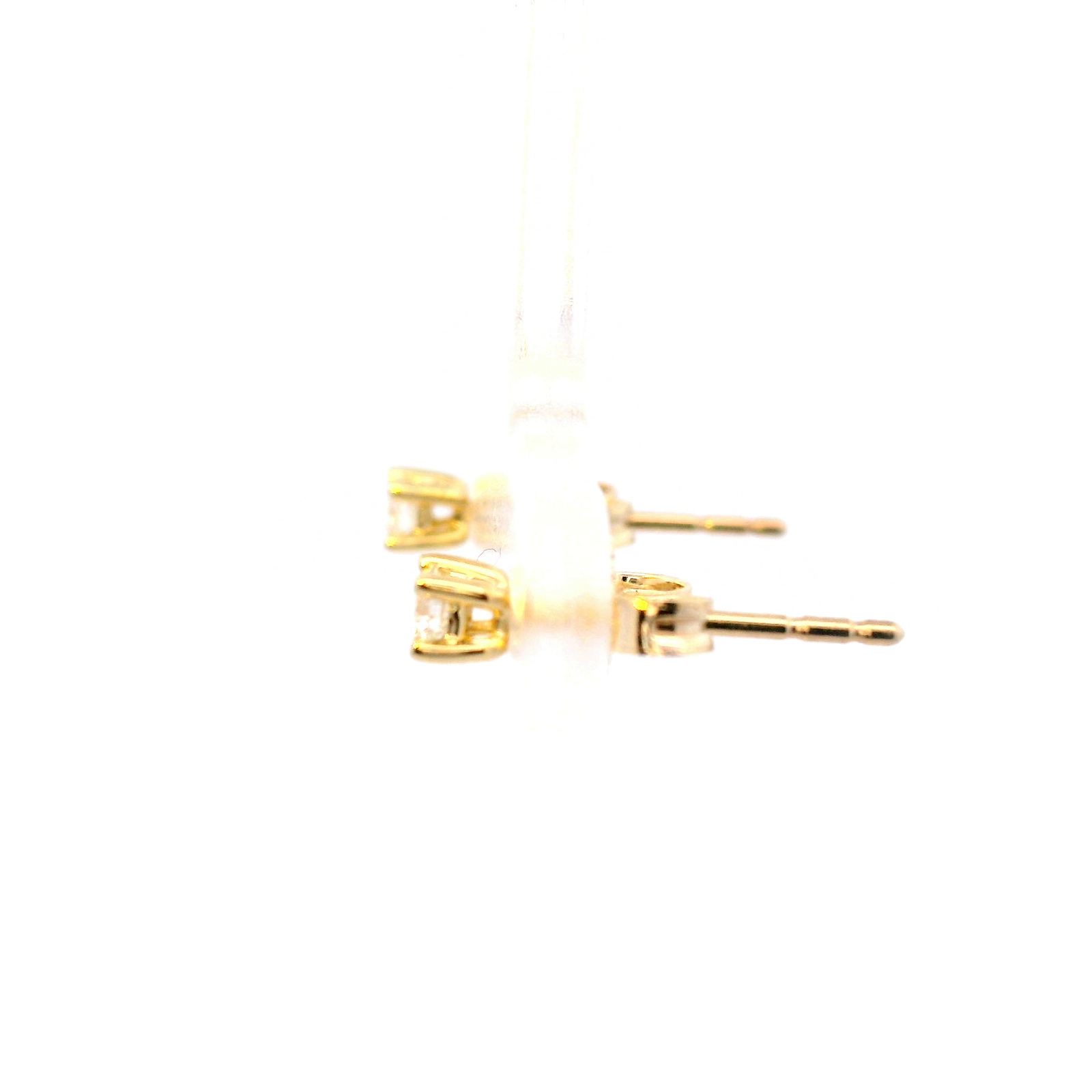 Gold Solitaire Lab Grown Diamond Studs