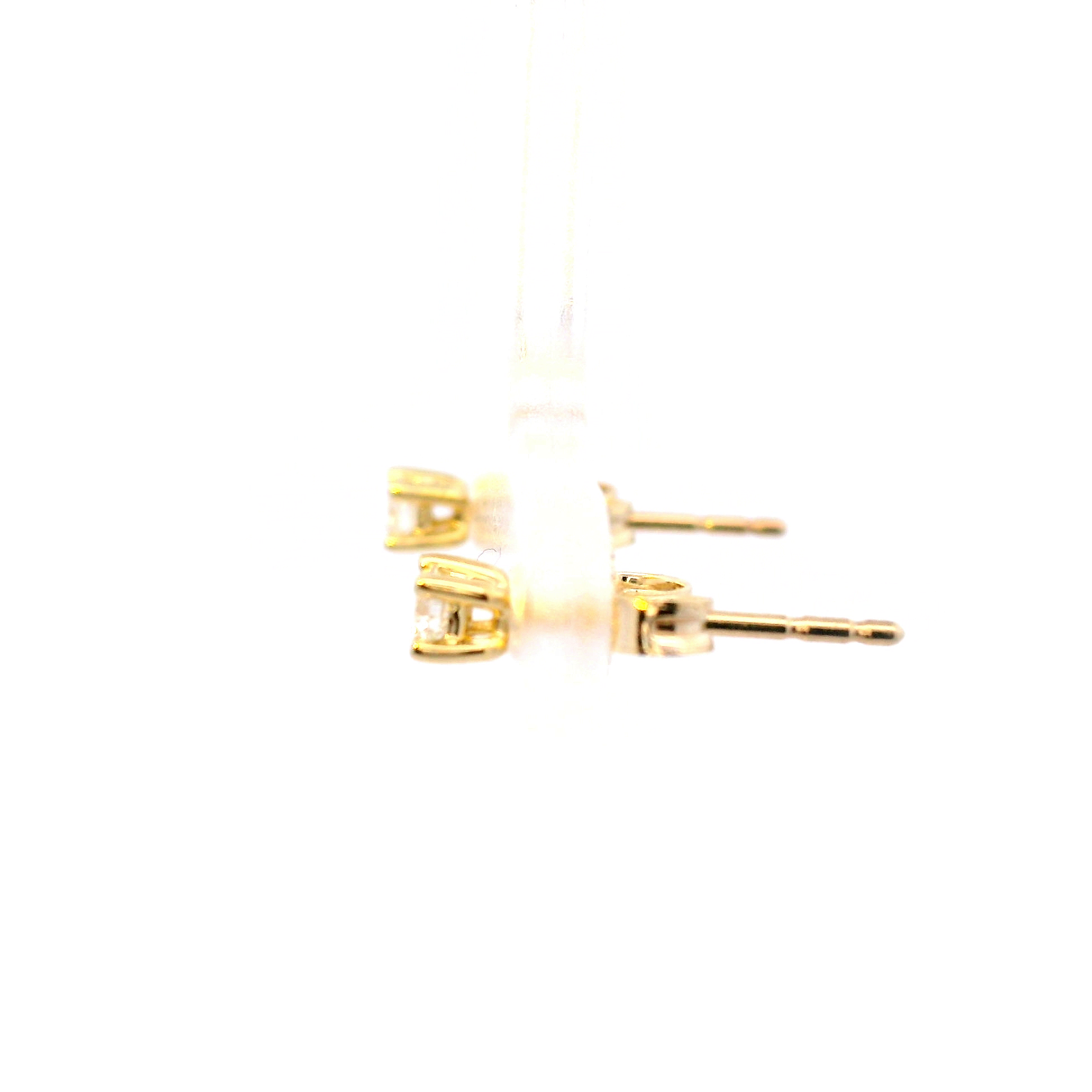 Gold Solitaire Lab Grown Diamond Studs
