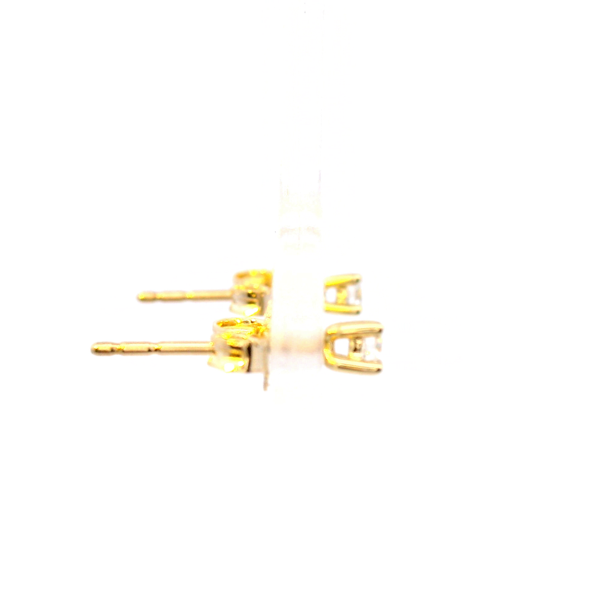 Gold Solitaire Lab Grown Diamond Studs
