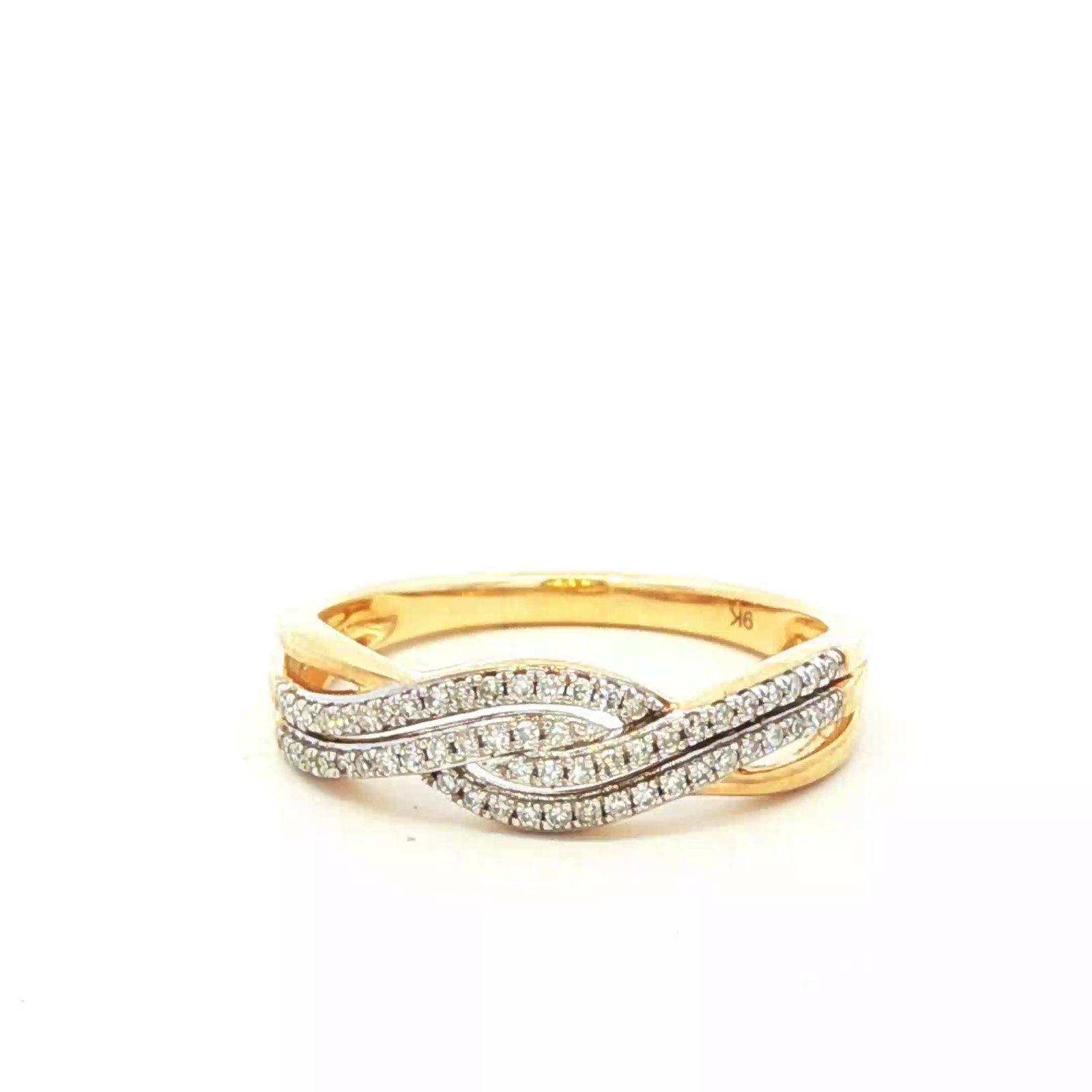 Ring with 0.17ct Diamond in 9K Yellow Gold