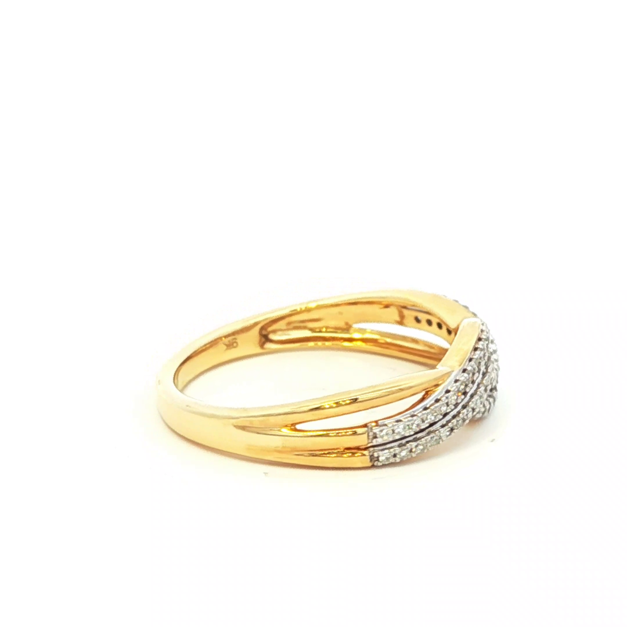 Ring with 0.17ct Diamond in 9K Yellow Gold
