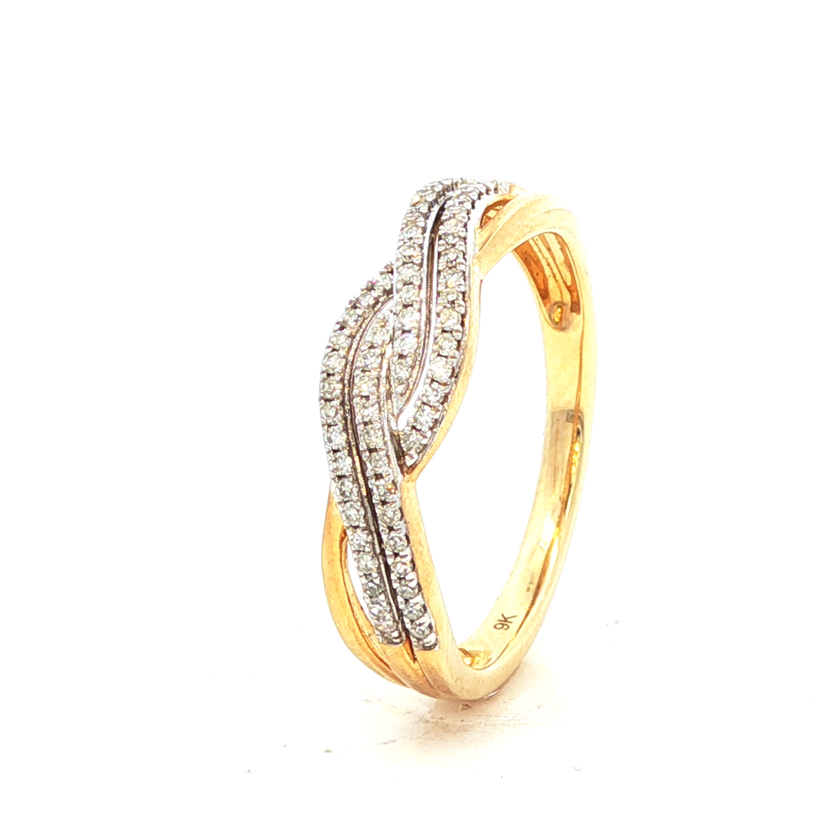 Ring with 0.17ct Diamond in 9K Yellow Gold