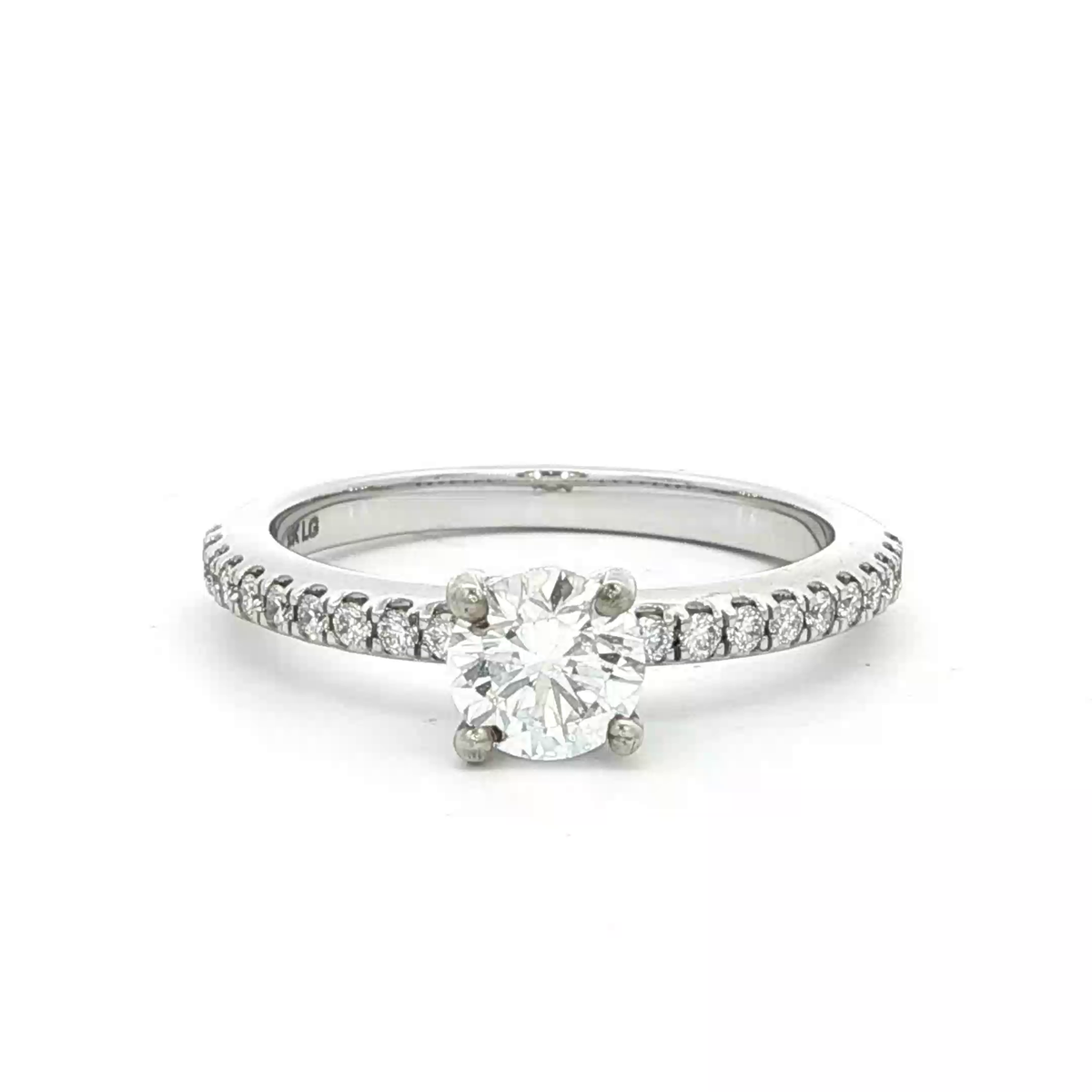Diamond Solitaire Engagement Ring in White Gold