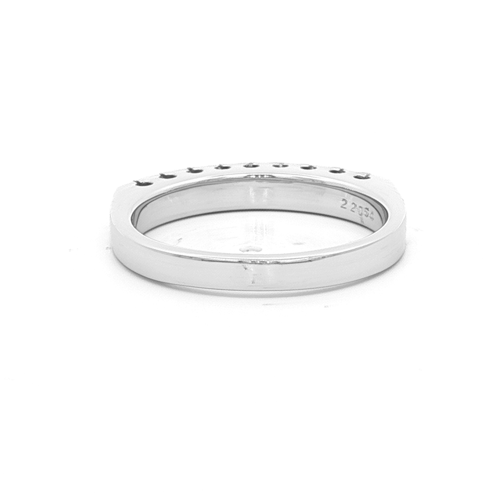 18 CARAT WHITE GOLD 9 STONE =.50CTDIA SZ M1/2