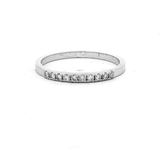 9ct White Gold 0.12ct F/SI2 Diamond Set Wedder