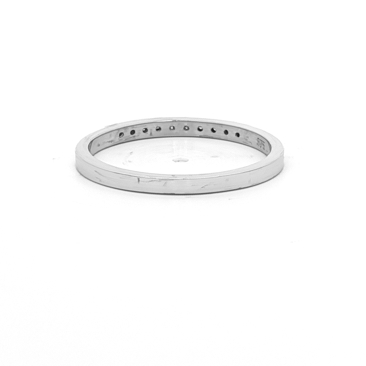 9ct White Gold 0.12ct F/SI2 Diamond Set Wedder