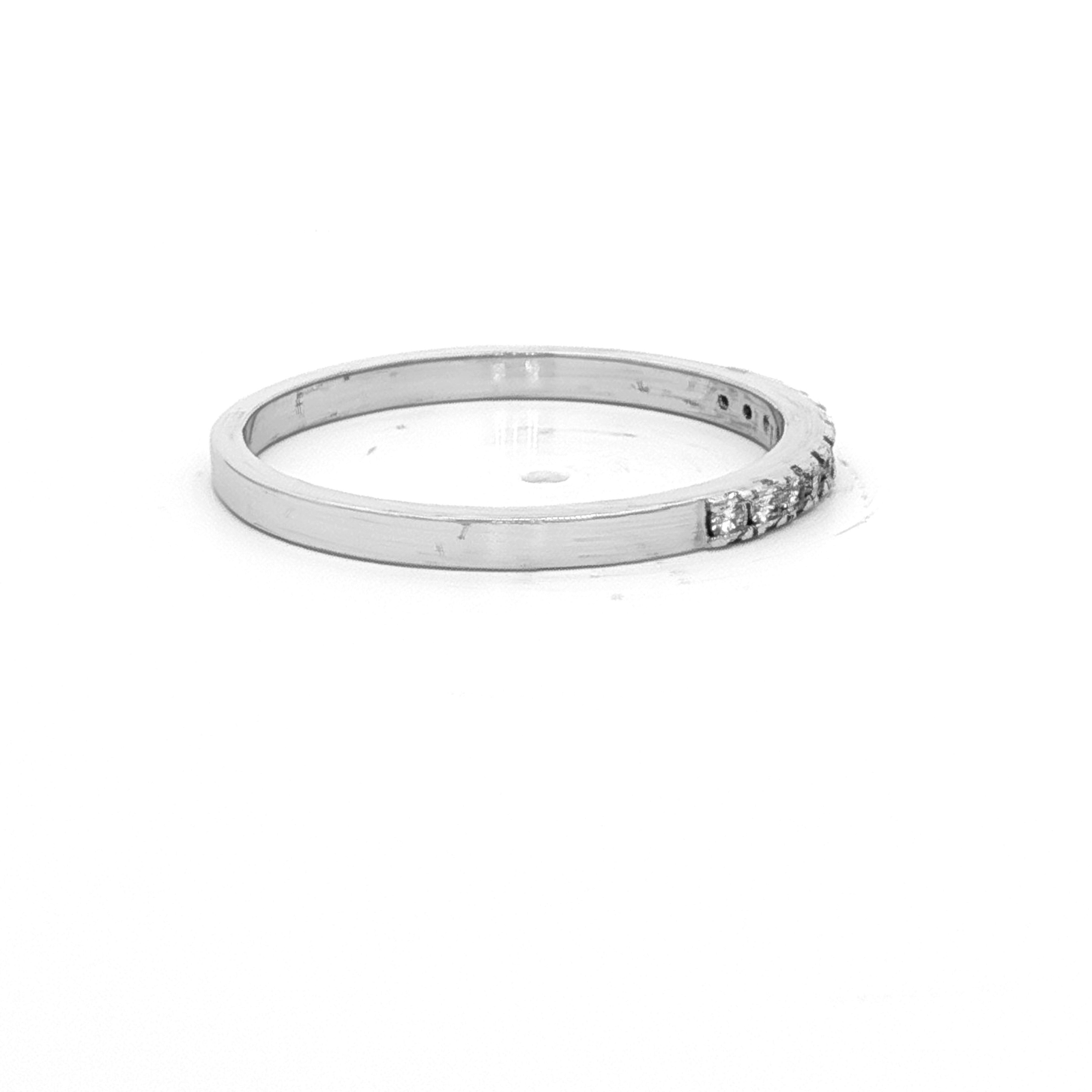9ct White Gold 0.12ct F/SI2 Diamond Set Wedder