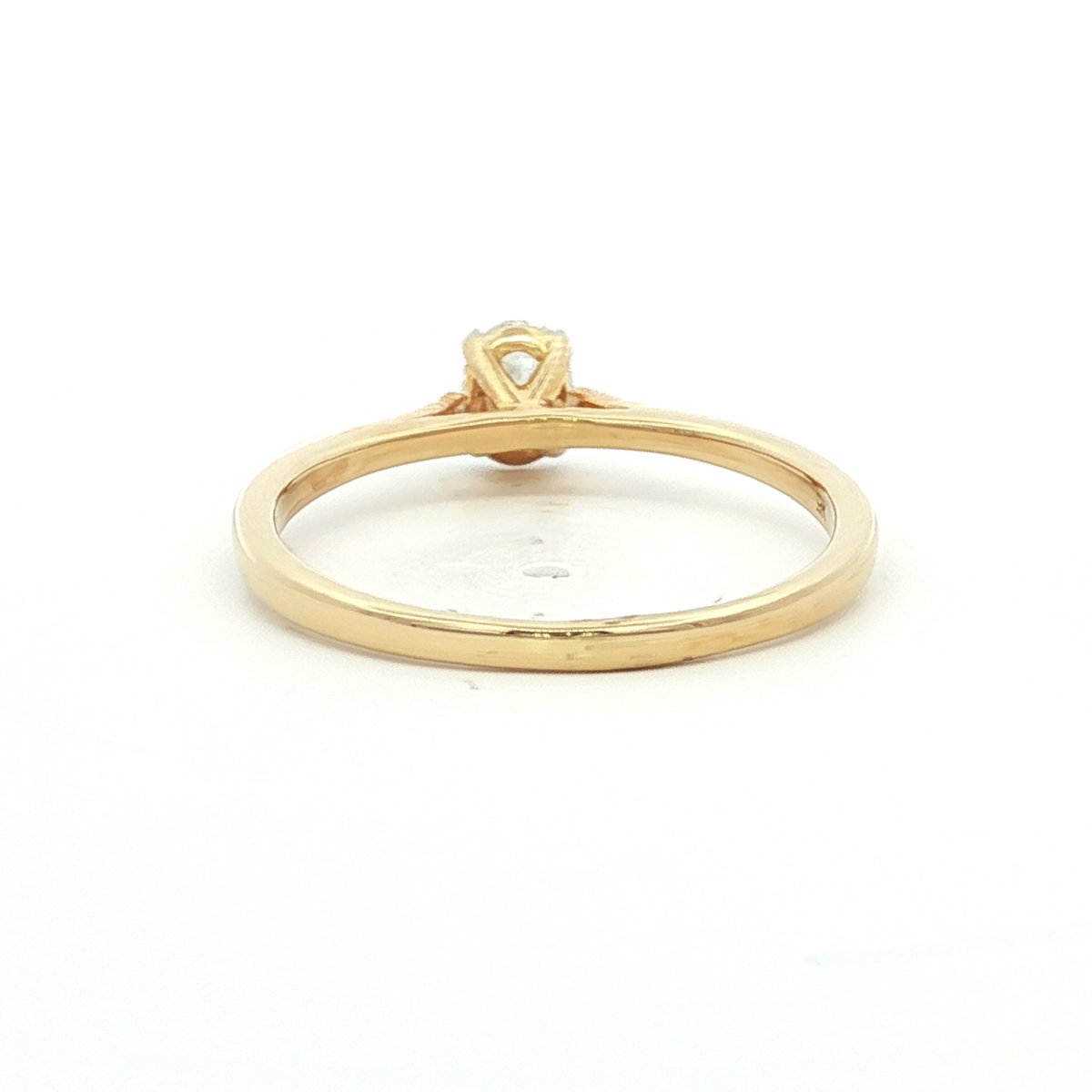 Oval Cut Diamond Solitaire Ring in Yellow Gold
