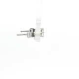9 Carat White Gold with White Argyle Stud Earrings
