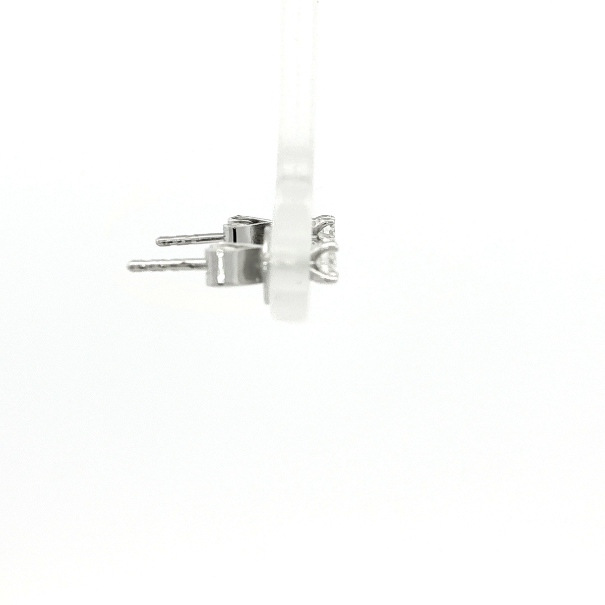 9 Carat White Gold with White Argyle Stud Earrings