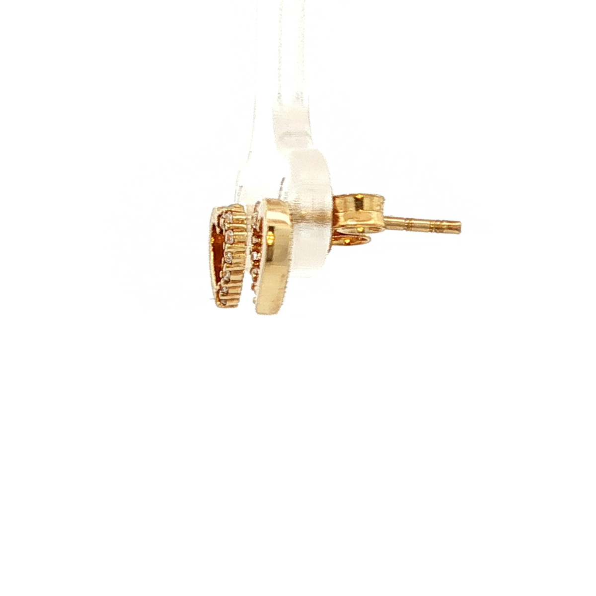 Hearth Shape Stud Earrings in Yellow Gold