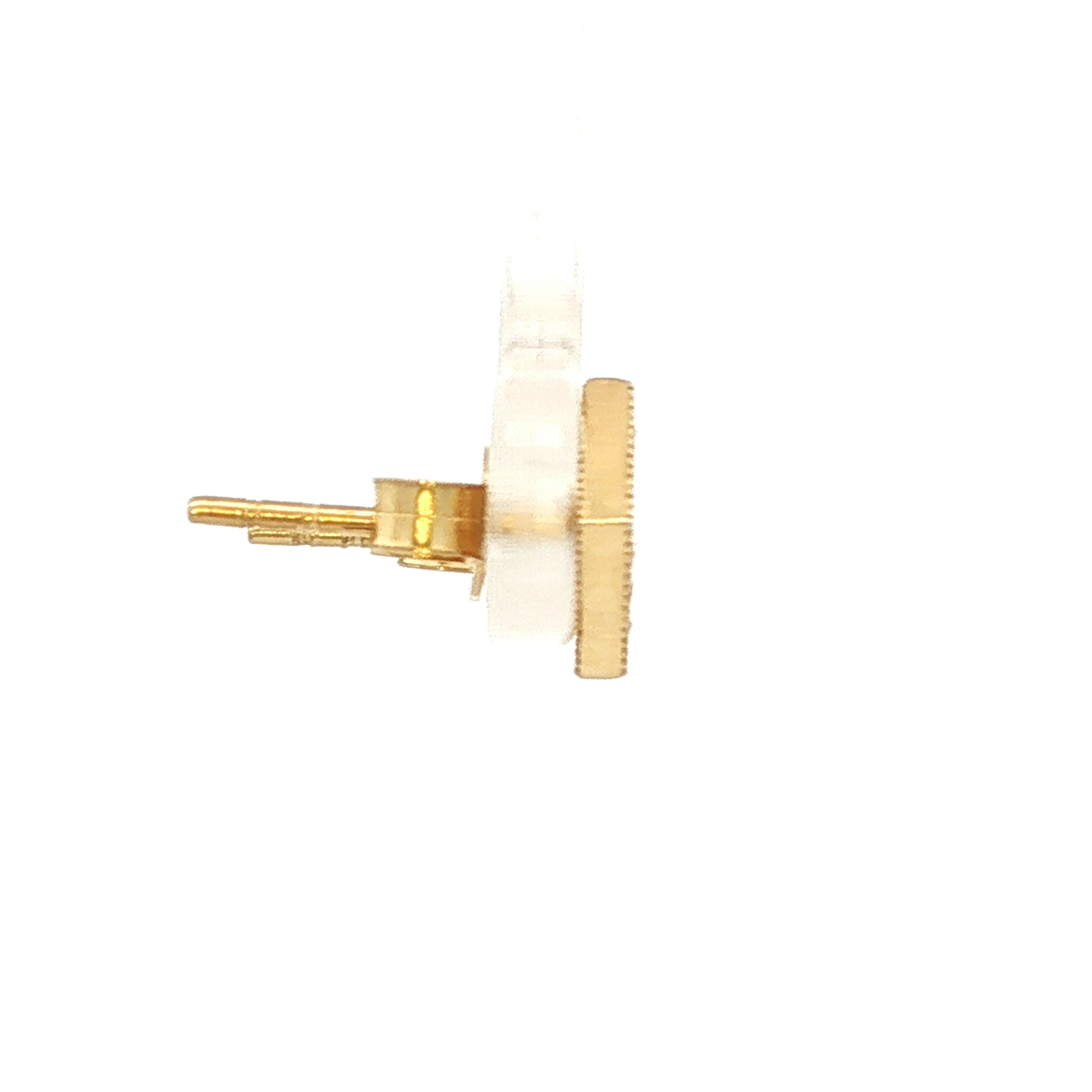 Square Stud Earrings in Yellow Gold