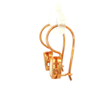 Solid White Opal Earrings in Yellow Gold