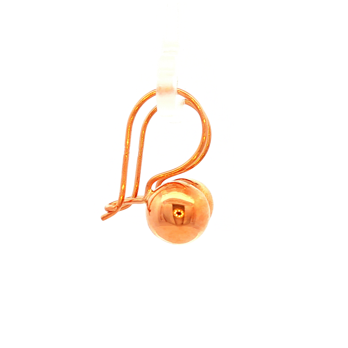 Euro Ball Earings in Rose Gold