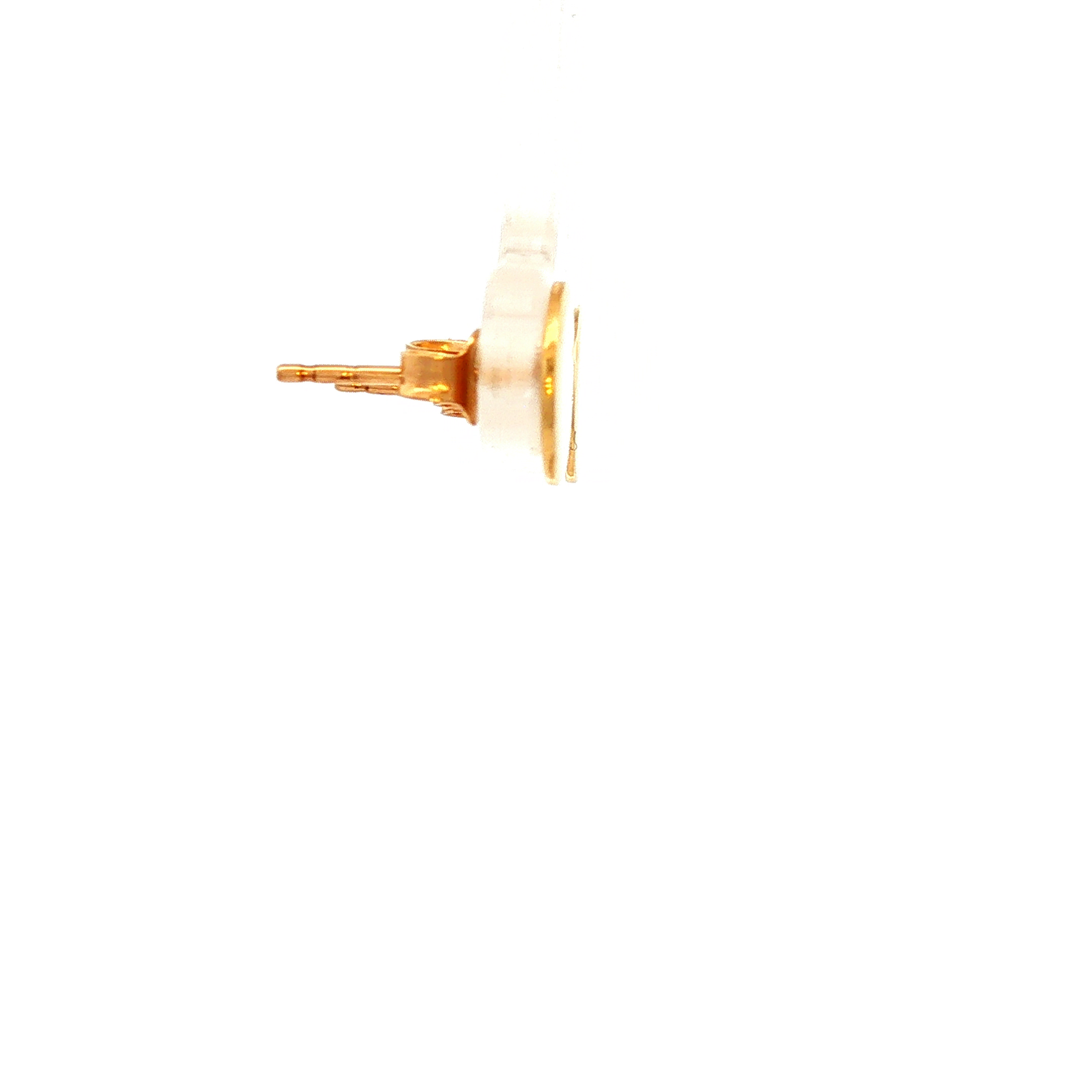 Disc Shiny Stud Earrings in Yellow Gold
