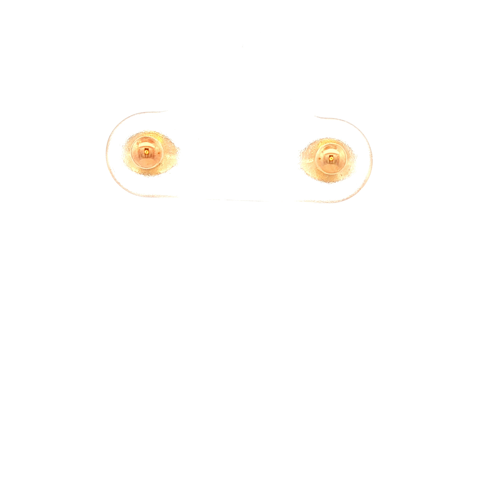 Round Ball Stud Earrings in Yellow Gold