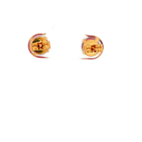 4 Claw Setting Round Garnet Gemstone Stud Earrings in Yellow Gold
