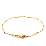 Fine Flat Bar Bracelet in Yellow Gold