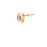 Diamond & Amethyst Frame Earrings