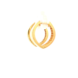 Plain Grad Huggie in Yellow Gold