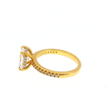18 Carat Yellow Gold Diamond Dress Ring