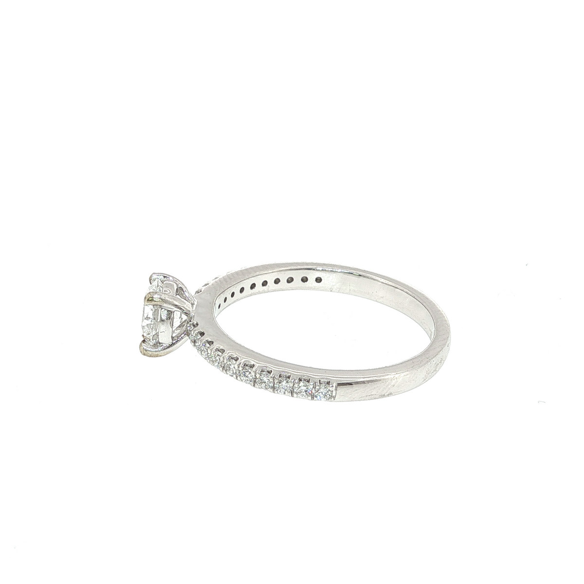 Diamond Solitaire Engagement Ring in White Gold