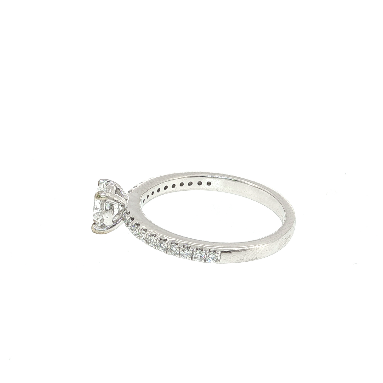 Diamond Solitaire Engagement Ring in White Gold