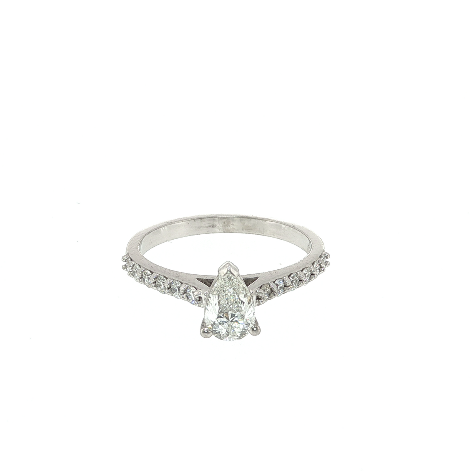 Pear Cut Diamond Set in White Gold