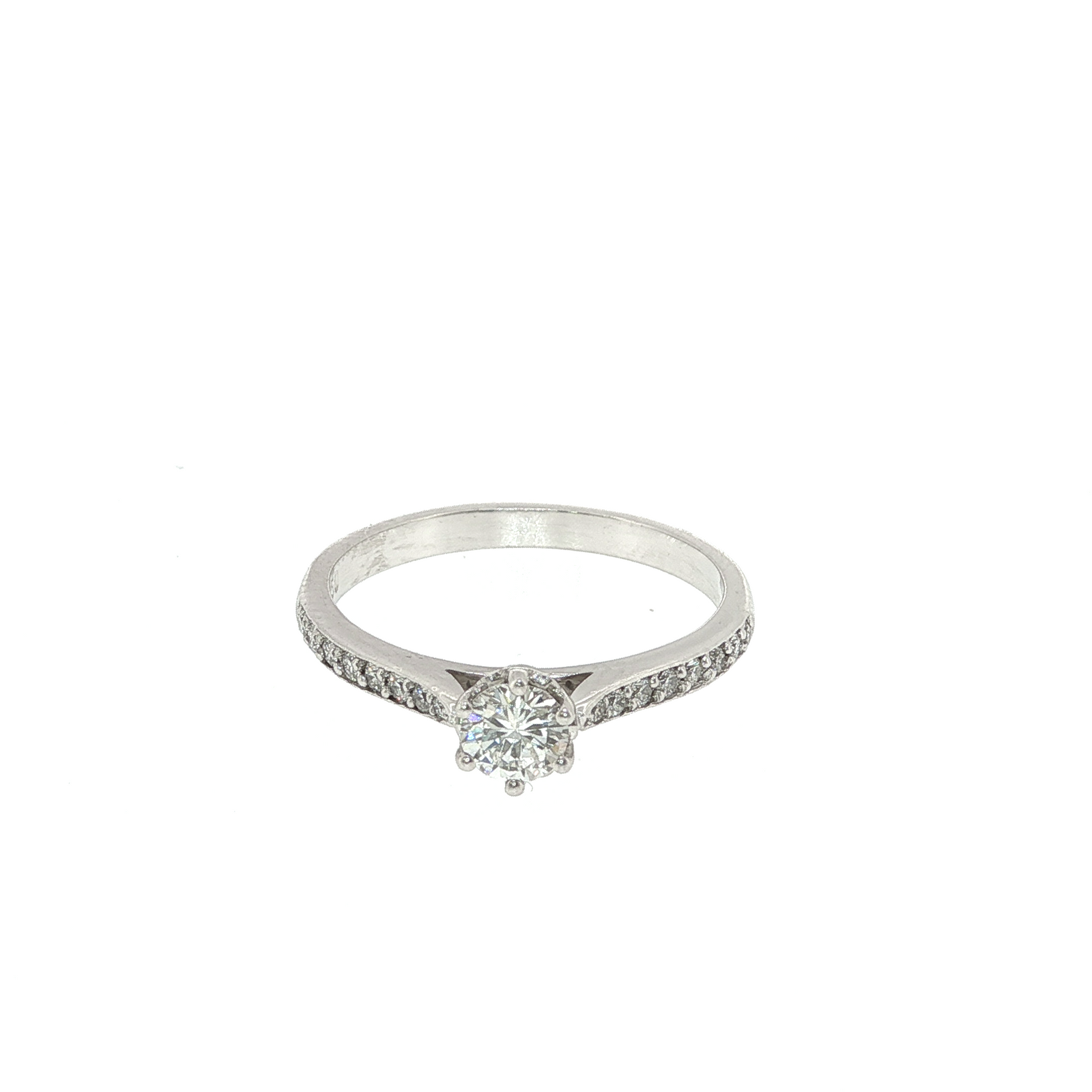 Multi Set Diamond in White Gold Ring