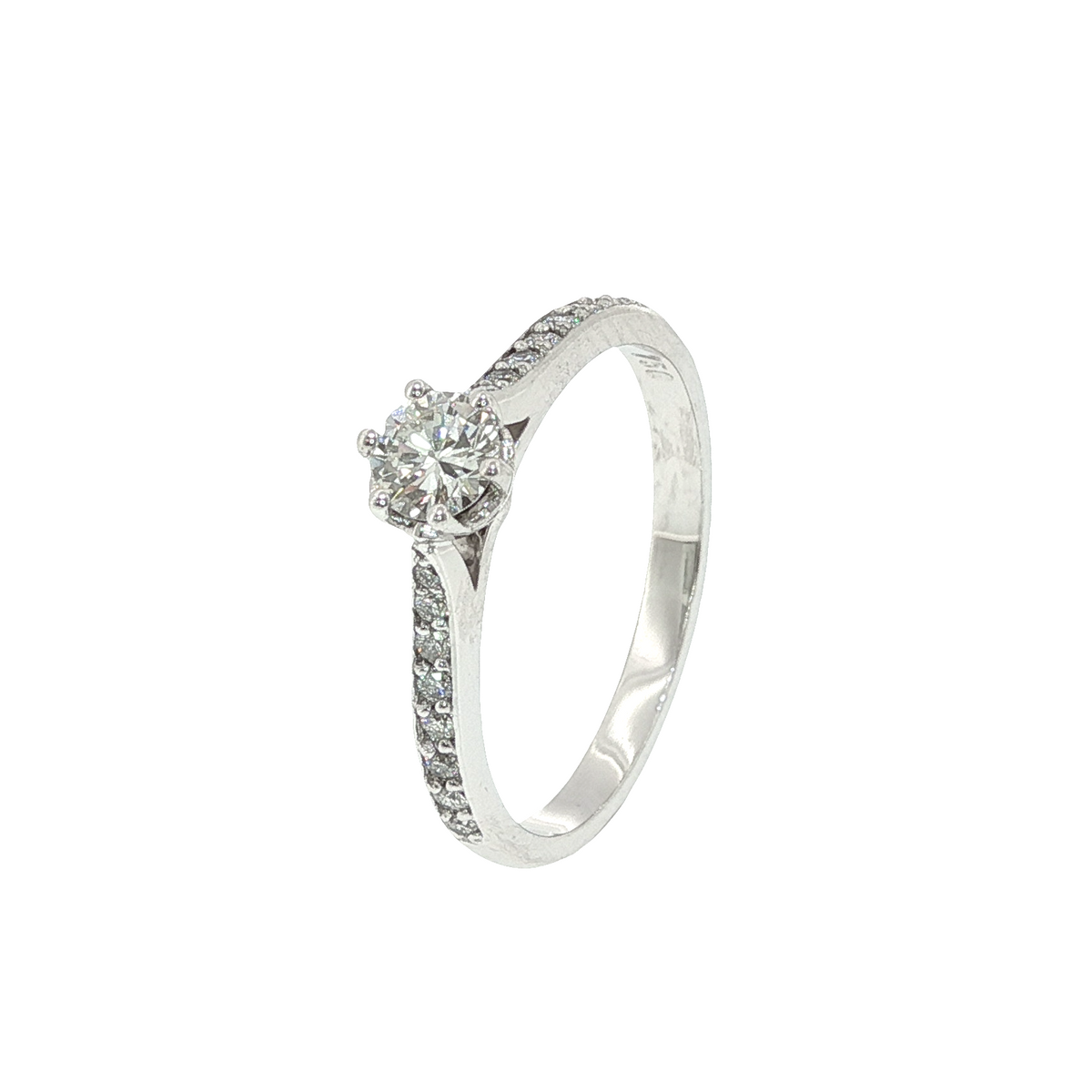 Multi Set Diamond in White Gold Ring