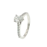 Pear Cut Diamond Set in White Gold