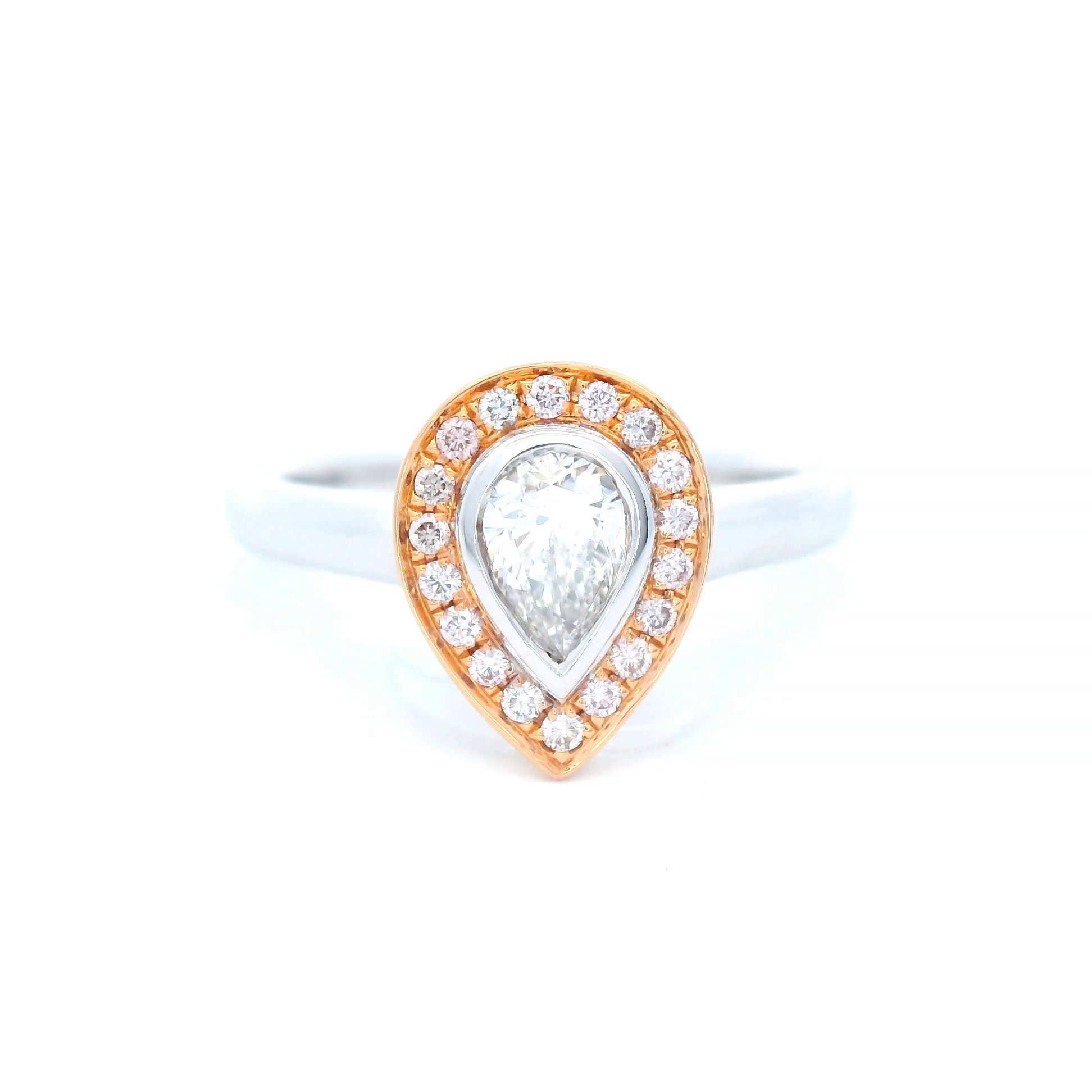 Argyle Pink Diamond Dress Ring in White Gold