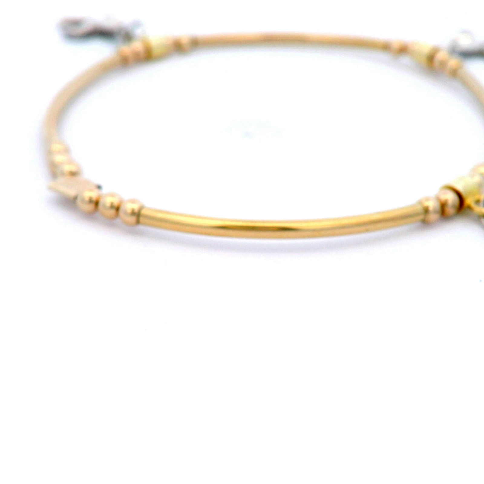 Von Treskow 14ct Gold Filled Tubed Stretchy Strand Bracelet