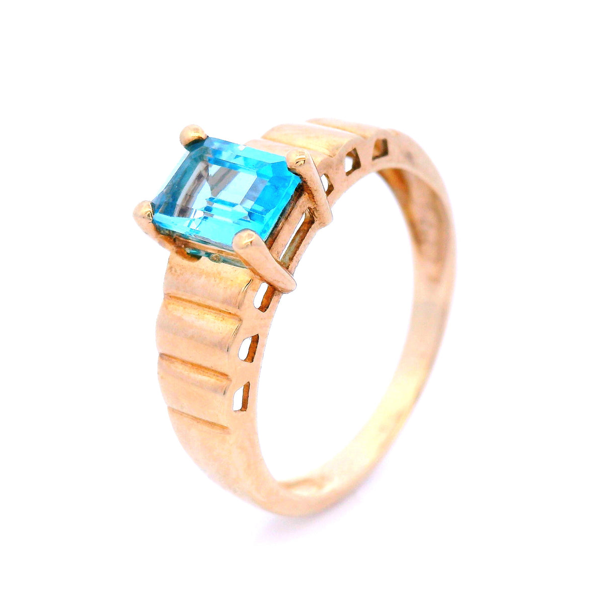 Natural Topaz Dress Ring in Yellow Gold